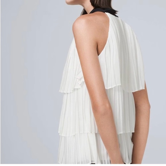 White House Black Market SL Pleated Bow Halter Size 14 NWT - Picture 3 of 9